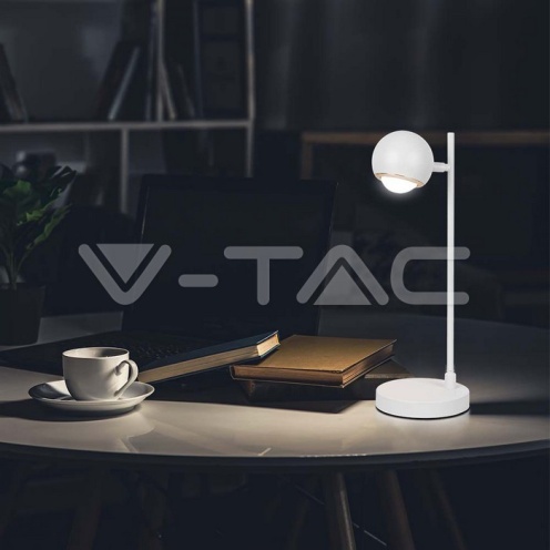 6W LED Настолна Лампа Бяло Тяло 3000K - изглед 5 - rZ commerce 6W LED Настолна Лампа Бяло Тяло 3000K - изглед 5