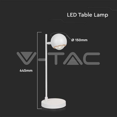 6W LED Настолна Лампа Бяло Тяло 3000K - изглед 4 - rZ commerce 6W LED Настолна Лампа Бяло Тяло 3000K - изглед 4