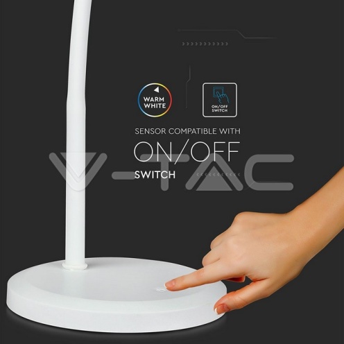 7W LED Настолна Лампа Димираща Бяло Тяло 3000К - изглед 11 - rZ commerce 7W LED Настолна Лампа Димираща Бяло Тяло 3000К - изглед 11