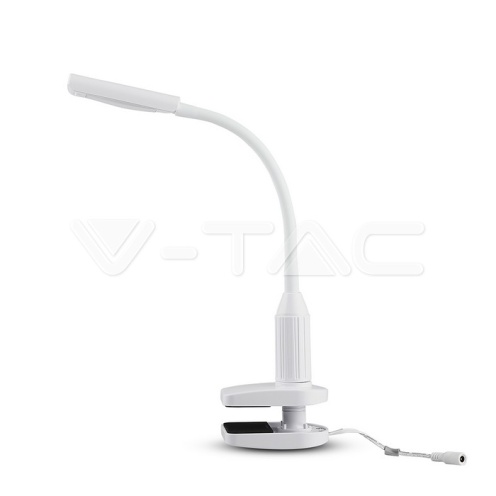 7W LED Настолна Лампа С Щипка Бяла 3000К - изглед 6