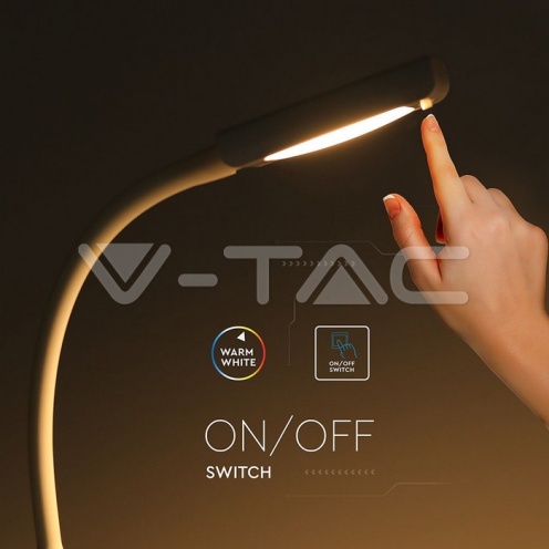 7W LED Настолна Лампа С Щипка Бяла 3000К - изглед 11