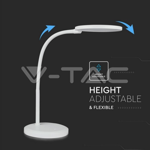 7W LED Настолна Лампа Димираща Бяло Тяло 3000К - изглед 2 - rZ commerce 7W LED Настолна Лампа Димираща Бяло Тяло 3000К - изглед 2