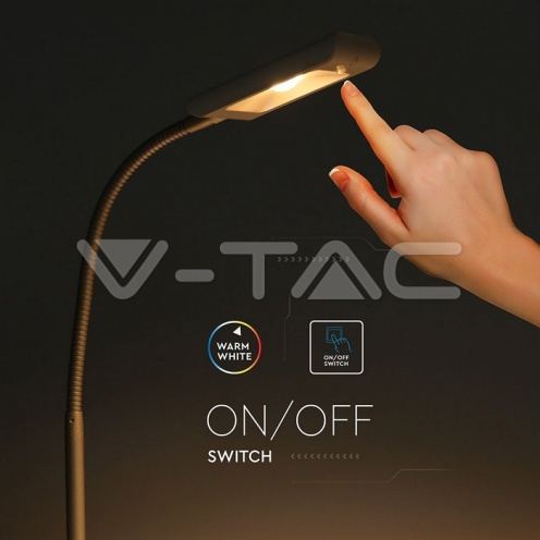 3W LED Настолна Лампа Бяло Тяло 3000К - изглед 10