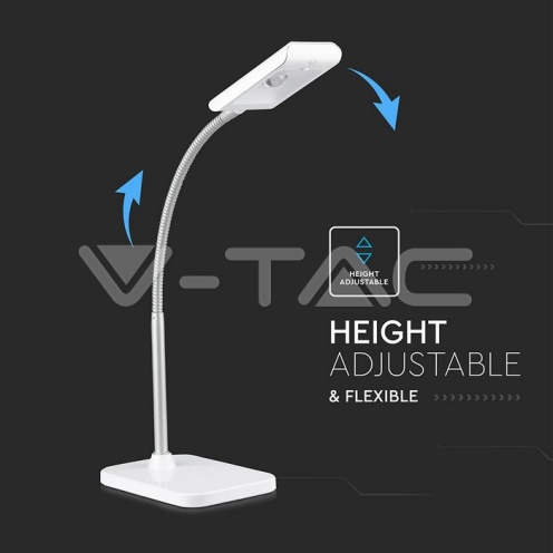 3W LED Настолна Лампа Бяло Тяло 3000К - изглед 9
