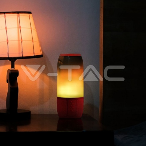 2*3W LED Лампа Колона USB + TF Слот Червена - изглед 7 - rZ commerce 2*3W LED Лампа Колона USB + TF Слот Червена - изглед 7