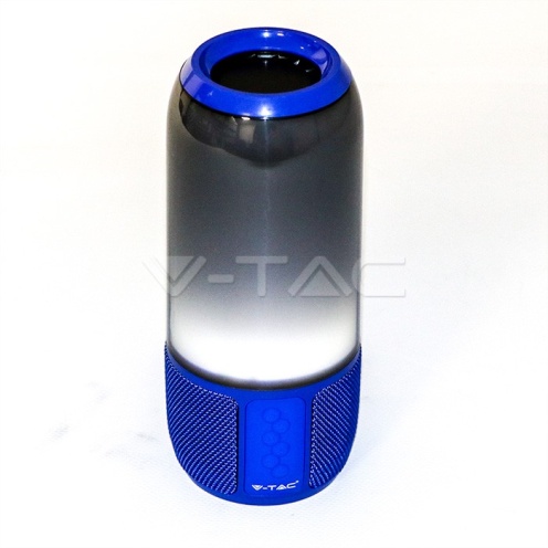 2*3W LED Лампа Колона USB + TF Слот Синя - изглед 4