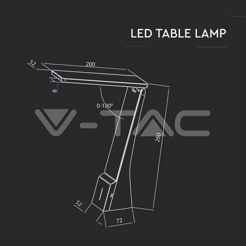 4W LED Настолна Лампа Черна Презаредима - изглед 7 - rZ commerce 4W LED Настолна Лампа Черна Презаредима - изглед 7