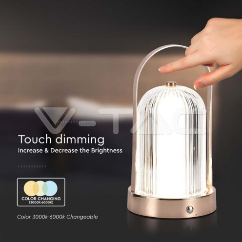 LED Настолна Лампа 1800mAH Батерия 120*190 Бронз 3IN1 - изглед 3 - rZ commerce LED Настолна Лампа 1800mAH Батерия 120*190 Бронз 3IN1 - изглед 3