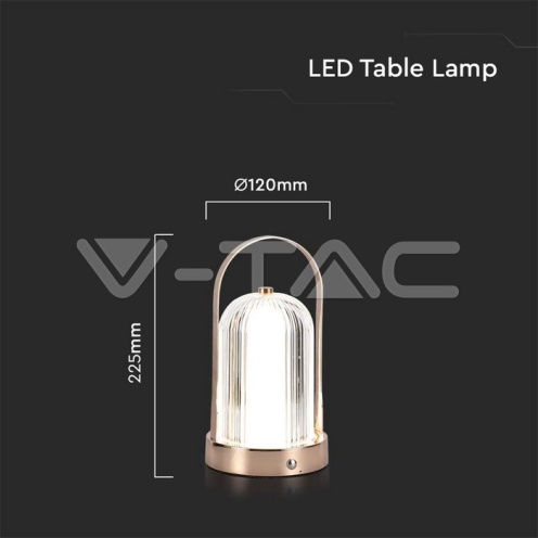 LED Настолна Лампа 1800mAH Батерия 120*190 Бронз 3IN1 - изглед 5 - rZ commerce LED Настолна Лампа 1800mAH Батерия 120*190 Бронз 3IN1 - изглед 5