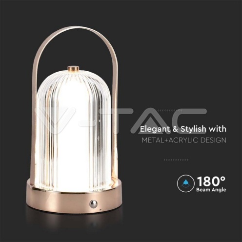 LED Настолна Лампа 1800mAH Батерия 120*190 Бронз 3IN1 - изглед 2 - rZ commerce LED Настолна Лампа 1800mAH Батерия 120*190 Бронз 3IN1 - изглед 2