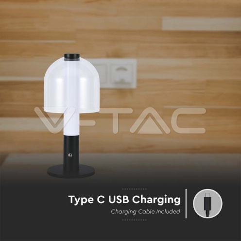 2W LED Настолна Лампа 3 в 1 Черно + прозрачно стъклено тяло 100lm - изглед 4 - rZ commerce 2W LED Настолна Лампа 3 в 1 Черно + прозрачно стъклено тяло 100lm - изглед 4