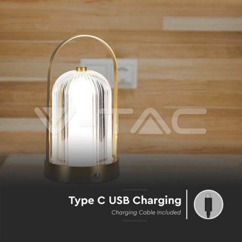 LED Настолна Лампа 1800mAH Батерия 120*190 Злато 3 в 1 - изглед 4 - rZ commerce LED Настолна Лампа 1800mAH Батерия 120*190 Злато 3 в 1 - изглед 4