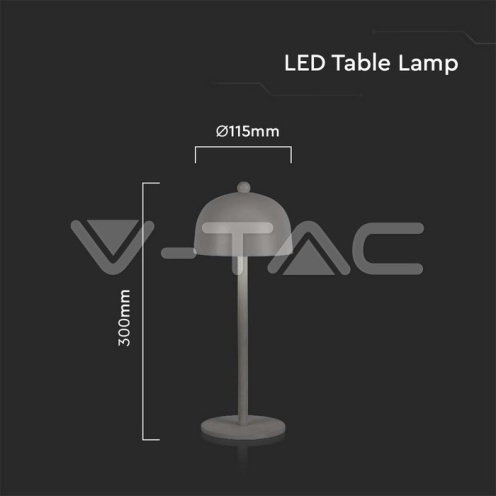 LED Настолна Лампа 1800mAH Батерия 115*300 3IN1 Сиво Тяло - изглед 5 - rZ commerce LED Настолна Лампа 1800mAH Батерия 115*300 3IN1 Сиво Тяло - изглед 5