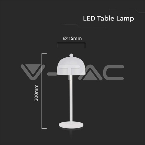 LED Настолна Лампа 1800mAh Батерия 115x300 3 в 1 Бяло Тяло - изглед 5 - rZ commerce LED Настолна Лампа 1800mAh Батерия 115x300 3 в 1 Бяло Тяло - изглед 5
