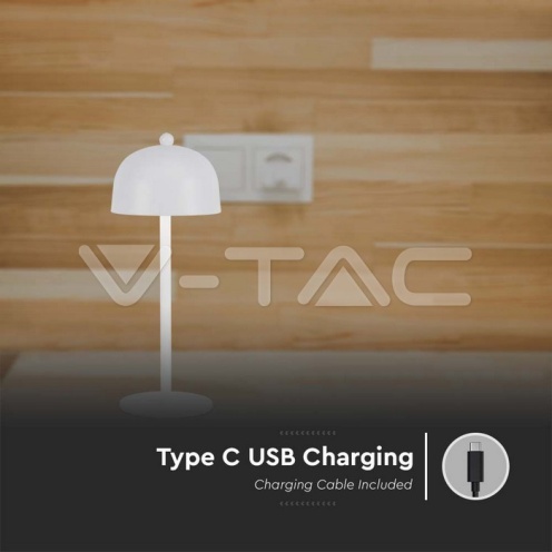 LED Настолна Лампа 1800mAh Батерия 115x300 3 в 1 Бяло Тяло - изглед 4 - rZ commerce LED Настолна Лампа 1800mAh Батерия 115x300 3 в 1 Бяло Тяло - изглед 4