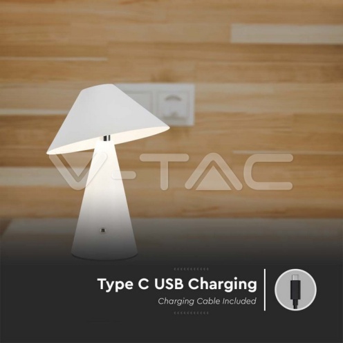 LED Настолна Лампа 1800mAh Батерия 180 x 240 3 в 1 Бяло Тяло 3000K 200Lm - изглед 4 - rZ commerce LED Настолна Лампа 1800mAh Батерия 180 x 240 3 в 1 Бяло Тяло 3000K 200Lm - изглед 4