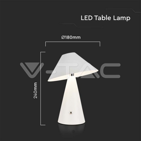 LED Настолна Лампа 1800mAh Батерия 180 x 240 3 в 1 Бяло Тяло 3000K 200Lm - изглед 5 - rZ commerce LED Настолна Лампа 1800mAh Батерия 180 x 240 3 в 1 Бяло Тяло 3000K 200Lm - изглед 5