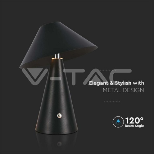 LED Настолна Лампа 1800mAh Батерия 180 x 240 3 в 1 Черно Тяло 3000K 200Lm - изглед 2 - rZ commerce LED Настолна Лампа 1800mAh Батерия 180 x 240 3 в 1 Черно Тяло 3000K 200Lm - изглед 2