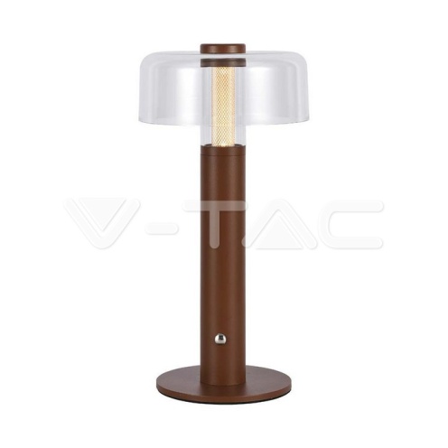 LED Настолна Лампа 1800mAh Батерия 150 x 300 3 в 1 Кафяво Тяло - изглед 1 - rZ commerce LED Настолна Лампа 1800mAh Батерия 150 x 300 3 в 1 Кафяво Тяло - изглед 1