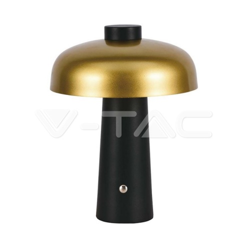 3W LED Настолна Лампа 1800mAh Златно с Черно 3000К 200Lm - изглед 1 - rZ commerce 3W LED Настолна Лампа 1800mAh Златно с Черно 3000К 200Lm - изглед 1