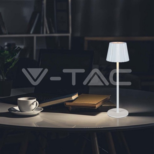 1.5W LED Настолна Лампа Бяла 3in1 плисе 53lm - изглед 7