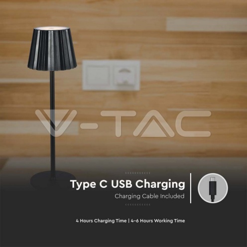 1.5W LED Настолна Лампа Черна 3in1 - изглед 5
