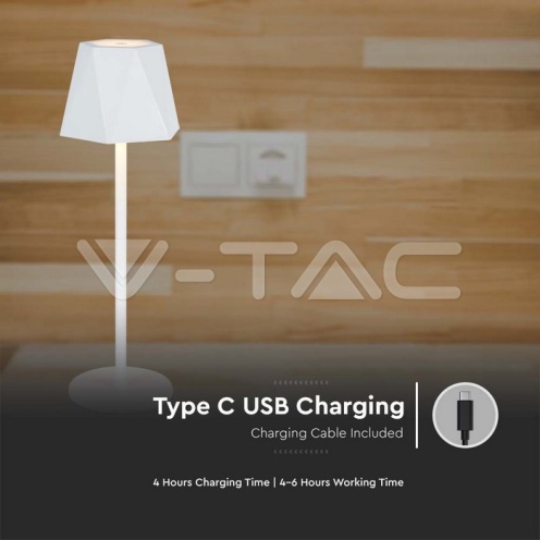 1.5W Led Настолна Лампа Бяла 3in1 - изглед 5