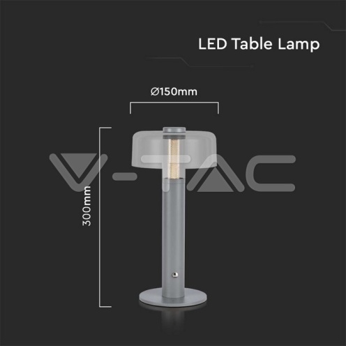 LED Настолна Лампа 1800mAh Батерия 150 x 300 3 в 1 Сиво Тяло - изглед 5 - rZ commerce LED Настолна Лампа 1800mAh Батерия 150 x 300 3 в 1 Сиво Тяло - изглед 5