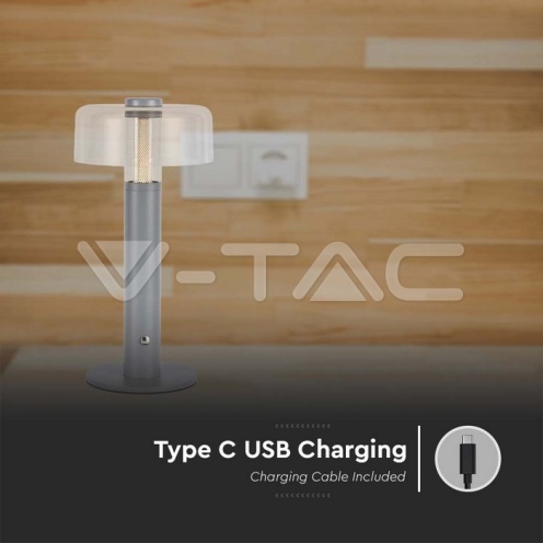 LED Настолна Лампа 1800mAh Батерия 150 x 300 3 в 1 Сиво Тяло - изглед 4 - rZ commerce LED Настолна Лампа 1800mAh Батерия 150 x 300 3 в 1 Сиво Тяло - изглед 4