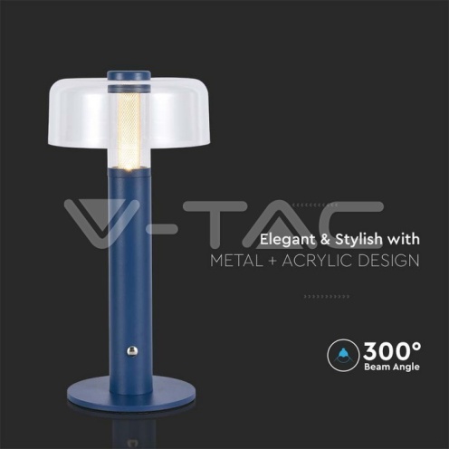 LED Настолна Лампа 1800mAh Батерия 150 x 300 3 в 1 Лилаво Тяло 100Lm - изглед 2 - rZ commerce LED Настолна Лампа 1800mAh Батерия 150 x 300 3 в 1 Лилаво Тяло 100Lm - изглед 2