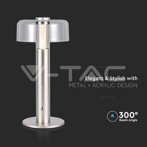 LED Настолна Лампа 1800mAh Батерия 150 x 300 3 в 1 Шампанско - изглед 2 - rZ commerce LED Настолна Лампа 1800mAh Батерия 150 x 300 3 в 1 Шампанско - изглед 2