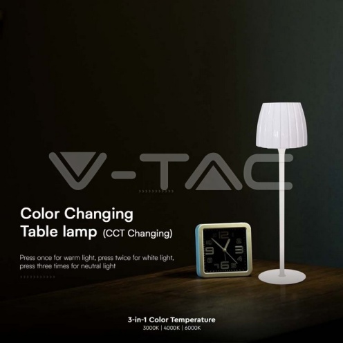 2.7W LED Настолна Лампа 3in1 Бялa - изглед 5 - rZ commerce 2.7W LED Настолна Лампа 3in1 Бялa - изглед 5
