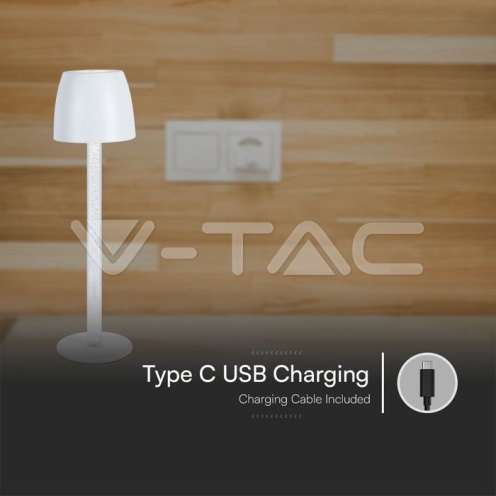 3W LED Настолна Лампа - Воден Ефект 3000K Черно Тяло - изглед 4