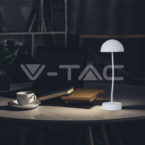 3W LED Настолна Лампа 3000K Бяло Тяло - изглед 6