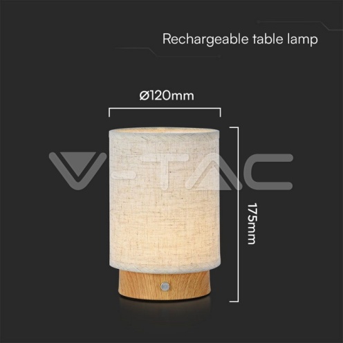 3W LED Настолна Лампа 3000K Бежово Тяло - изглед 5 - rZ commerce 3W LED Настолна Лампа 3000K Бежово Тяло - изглед 5