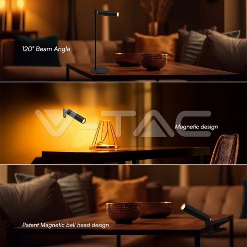 3W LED Магнитна Настолна Лампа 4000K 300lm Черно Тяло - изглед 5 - rZ commerce 3W LED Магнитна Настолна Лампа 4000K 300lm Черно Тяло - изглед 5
