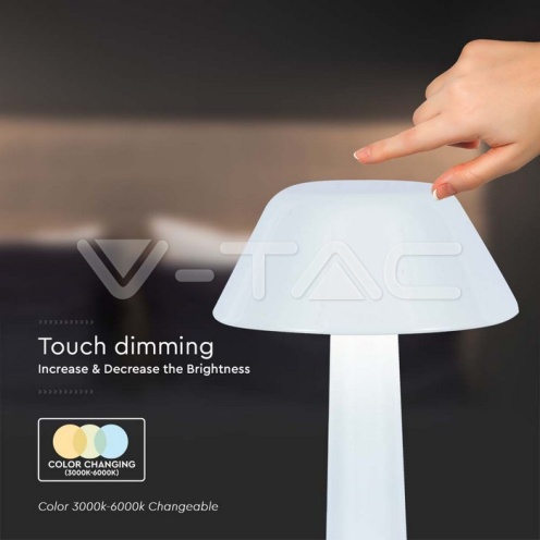 2W LED Настолна Лампа 3 в 1 Бяло Тяло 40lm - изглед 3 - rZ commerce 2W LED Настолна Лампа 3 в 1 Бяло Тяло 40lm - изглед 3