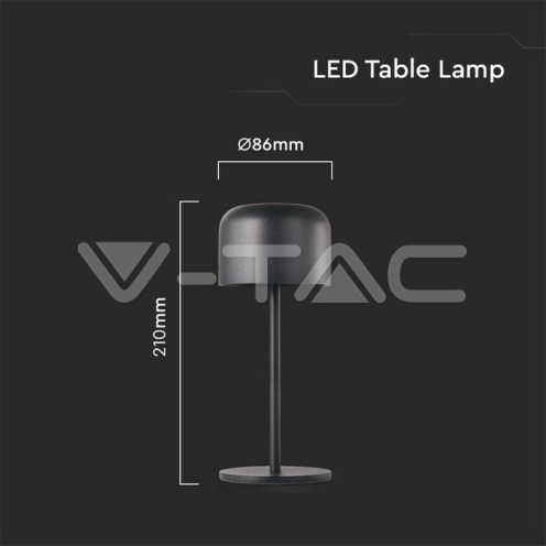 1.5W LED Настолна Лампа Черно IP54 3000K+6000K 150lm - изглед 5
