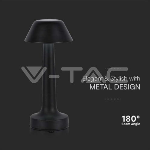 2W LED Настолна Лампа (D100*230) 3 в 1 Черно Тяло - изглед 2