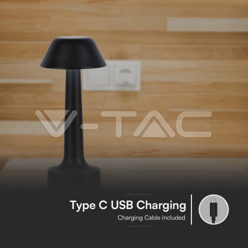 2W LED Настолна Лампа (D100*230) 3 в 1 Черно Тяло - изглед 4