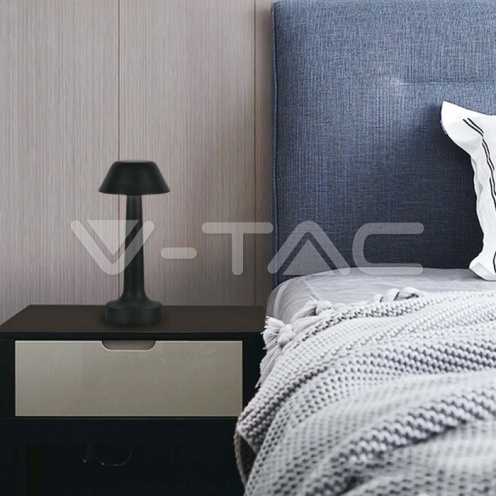 2W LED Настолна Лампа (D100*230) 3 в 1 Черно Тяло - изглед 6