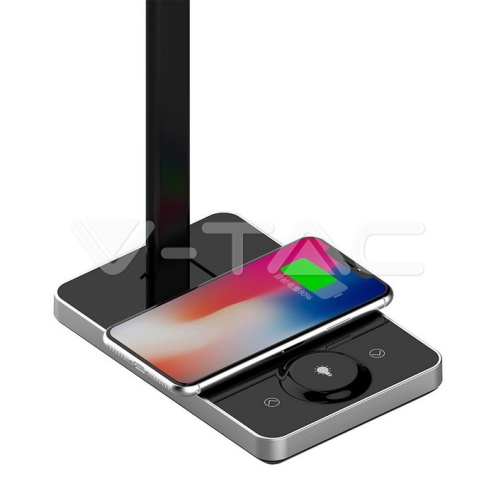 5W Настолна Лампа 3в1 Безжично Зареждане GSM Черна Правоъгълна Основа - изглед 7 - rZ commerce 5W Настолна Лампа 3в1 Безжично Зареждане GSM Черна Правоъгълна Основа - изглед 7