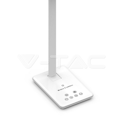 5W Настолна Лампа 3в1 Безжично Зареждане GSM Бяла Правоъгълна Основа - изглед 6 - rZ commerce 5W Настолна Лампа 3в1 Безжично Зареждане GSM Бяла Правоъгълна Основа - изглед 6
