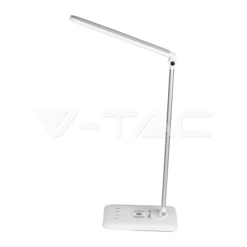 7W LED Настолна Лампа Wireless Charger 3in1 Бяла - изглед 4