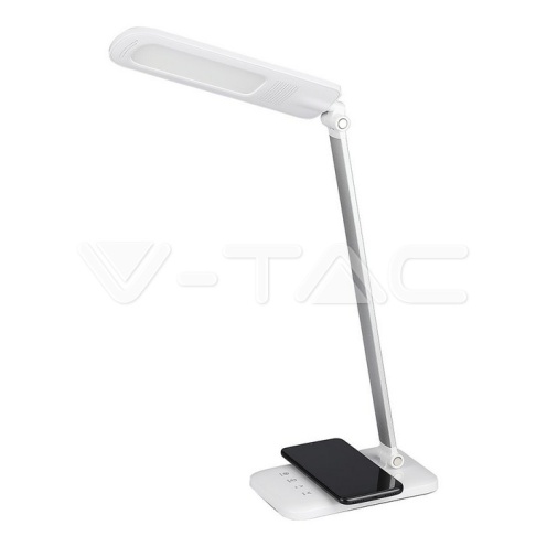7W LED Настолна Лампа Wireless Charger 3in1 Бяла - изглед 7