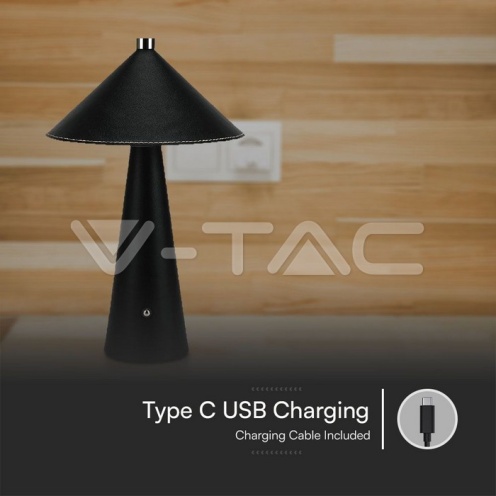 3W LED Настолна Лампа Батерия 3IN1 Черно Тяло Димираща - изглед 2 - rZ commerce 3W LED Настолна Лампа Батерия 3IN1 Черно Тяло Димираща - изглед 2