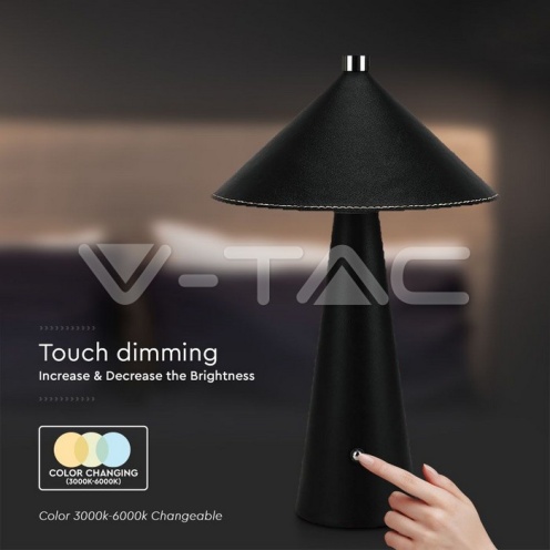 3W LED Настолна Лампа Батерия 3IN1 Черно Тяло Димираща - изглед 3 - rZ commerce 3W LED Настолна Лампа Батерия 3IN1 Черно Тяло Димираща - изглед 3