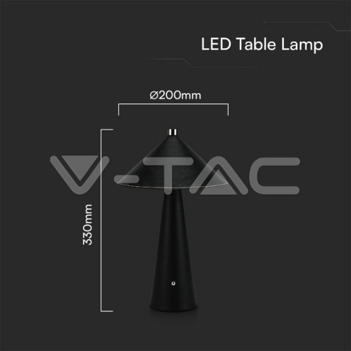 3W LED Настолна Лампа Батерия 3IN1 Черно Тяло Димираща - изглед 5 - rZ commerce 3W LED Настолна Лампа Батерия 3IN1 Черно Тяло Димираща - изглед 5