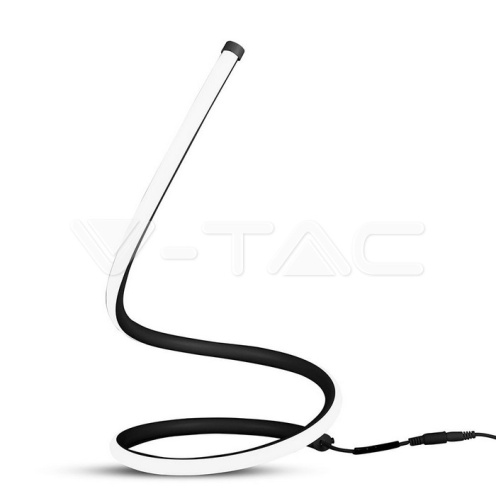 12W LED Настолна Лампа Извита Кабел - Ключ 3000К Черна - изглед 1 - rZ commerce 12W LED Настолна Лампа Извита Кабел - Ключ 3000К Черна - изглед 1