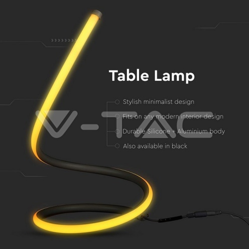 12W LED Настолна Лампа Извита Кабел - Ключ 3000К Черна - изглед 3 - rZ commerce 12W LED Настолна Лампа Извита Кабел - Ключ 3000К Черна - изглед 3